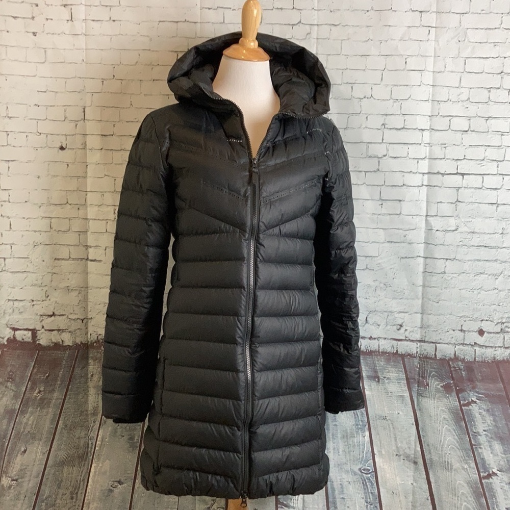 Nike Sportswear Tech AeroLoft Down Parka Jacket Sz S Longline Cozy Athleisure - Picture 3 of 16